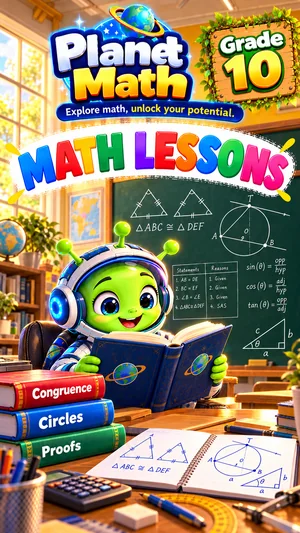 Cover of the Math Lessons Grade 10 PDF book, Planet Math