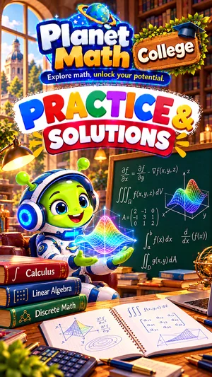 Cover of the Practice & Solutions College PDF book, Planet Math