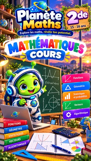 Jaquette du livre PDF Cours de maths 2de, Planète Maths