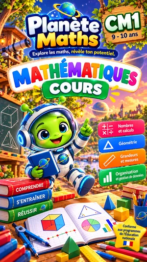 Jaquette du livre PDF Cours de maths CM1, Planète Maths