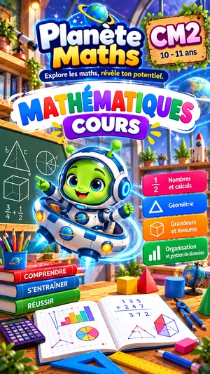 Jaquette du livre PDF Cours de maths CM2, Planète Maths