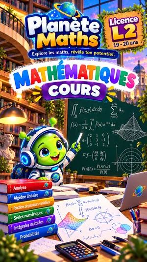 Jaquette du livre PDF Cours de maths Licence L2, Planète Maths