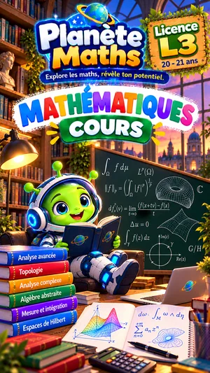 Jaquette du livre PDF Cours de maths Licence L3, Planète Maths