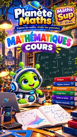Jaquette du livre PDF Cours de maths Maths Sup, Planète Maths