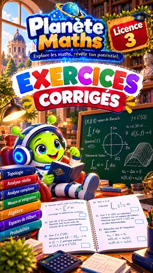 Jaquette du livre PDF Exercices corrigés de maths Licence L3, Planète Maths