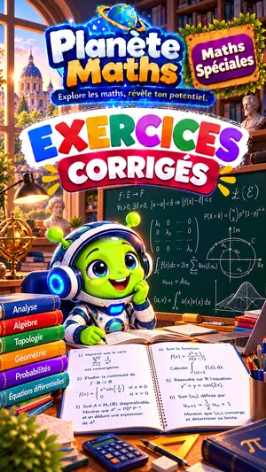 Jaquette du livre PDF Exercices corrigés de maths Maths Spé, Planète Maths